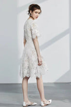 Load image into Gallery viewer, The Azalea Short Sleeve Lace Dress - WeddingConfetti