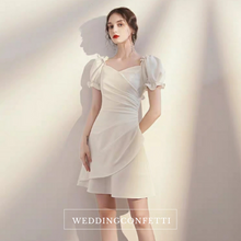 Load image into Gallery viewer, The Rhys Short Puffed Sleeves Dress - WeddingConfetti