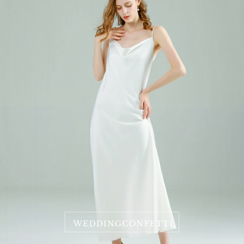 The Franca White Satin Dress