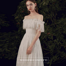 Load image into Gallery viewer, The Rosalind Wedding Bridal Off Shoulder Off White Gown