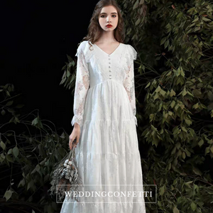 White lace sales long sleeve dress