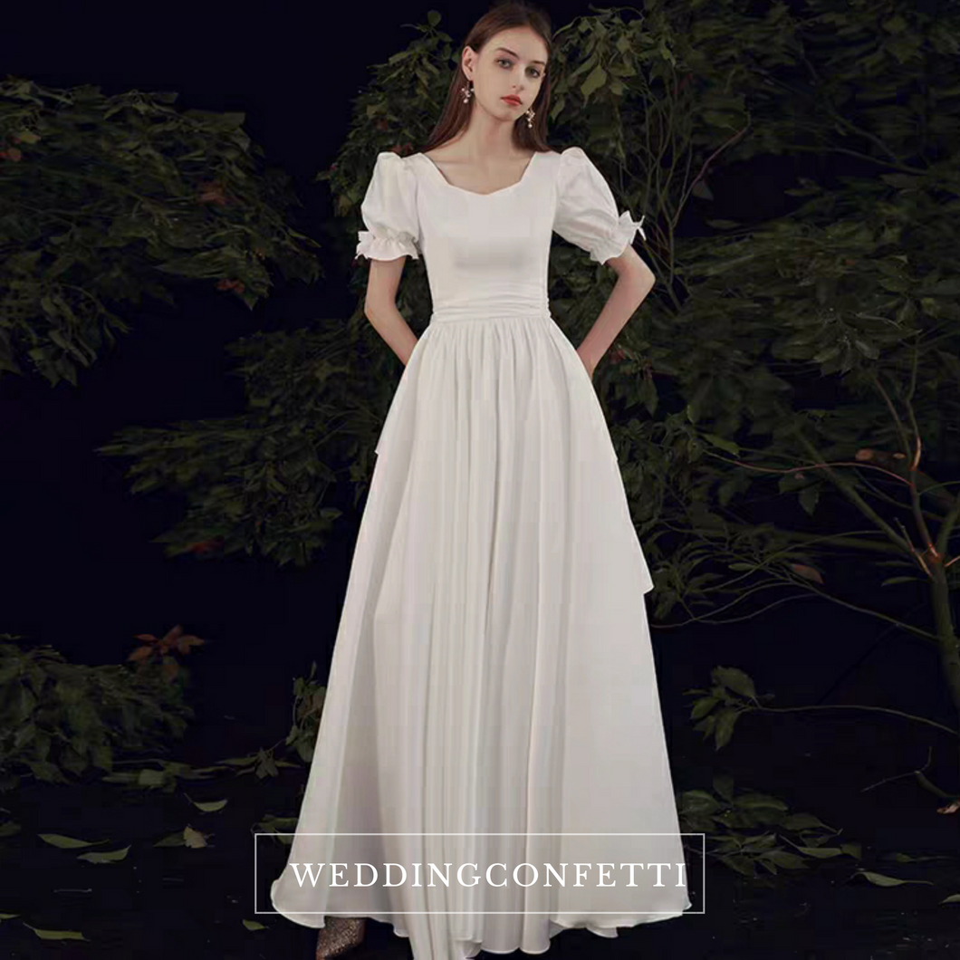 The Penelope Wedding Bridal Short Sleeve Dress