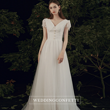 Load image into Gallery viewer, The Paisleigh Wedding Bridal Cap Sleeves Gown