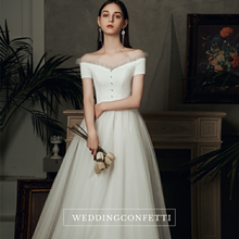 Load image into Gallery viewer, The Bridget Wedding Bridal Off Shoulder Gown (Available in Midi and Maxi)