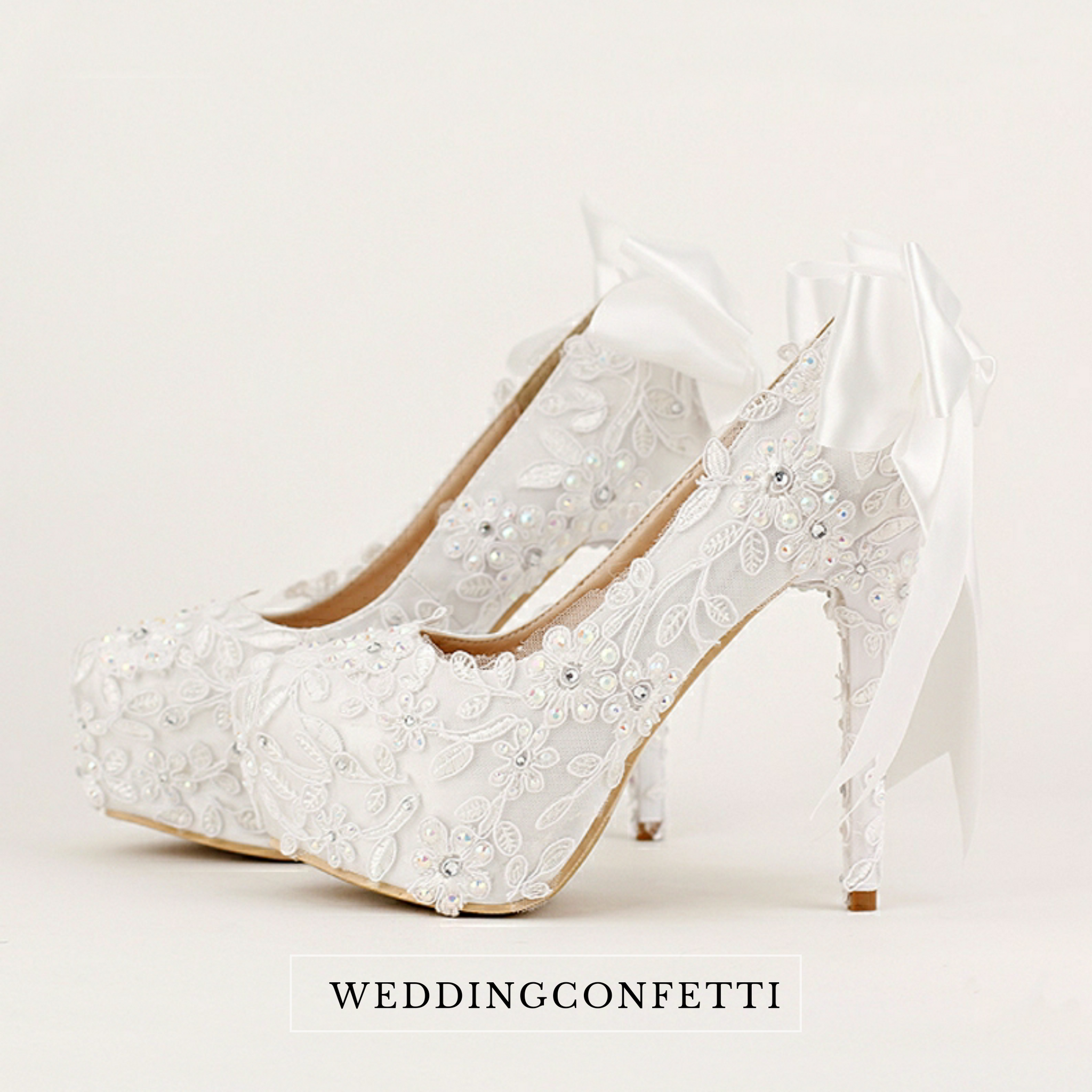 White 2025 wedding pumps