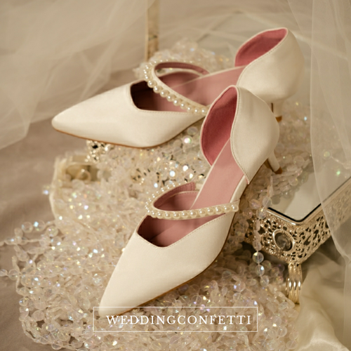 The Tessa Wedding Bridal White Heels