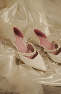 The Tessa Wedding Bridal White Heels