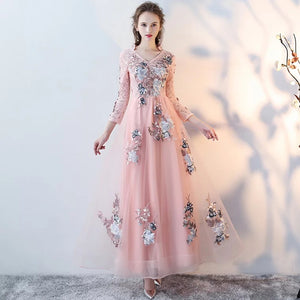 The Melyssa Floral Pink Lace Dress - WeddingConfetti