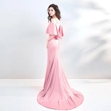 Load image into Gallery viewer, The Pennicily Pink Off Shoulder Dress - WeddingConfetti