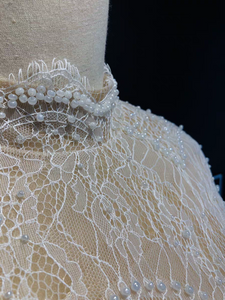 The Rossalie Wedding Bridal High Collar Gown - WeddingConfetti