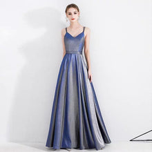 Load image into Gallery viewer, The Lina Blue Ombre Sleeveless Gown - WeddingConfetti
