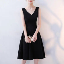 Load image into Gallery viewer, The Katine Black Cocktail Sleeveless Dress - WeddingConfetti