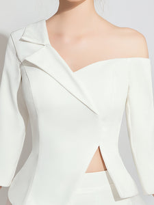 The Titiana Long Sleeve White / Black Separates
