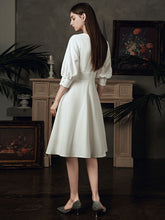 Load image into Gallery viewer, The Kelista Puff Sleeves Midi Gown
