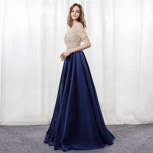 The Shelby Blue Off Shoulder Gown (Available in 2 colours)