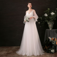 Load image into Gallery viewer, The Noval Wedding Bridal Illusion Sleeves Gown