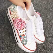 Load image into Gallery viewer, Wedding Bridal Floral Sneakers - WeddingConfetti