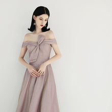 Load image into Gallery viewer, The Fellyn Pink Off Shoulder Midi Gown