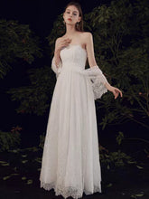 Load image into Gallery viewer, The Rosalle Wedding Bridal High Waisted Tube White Gown (With Drape)