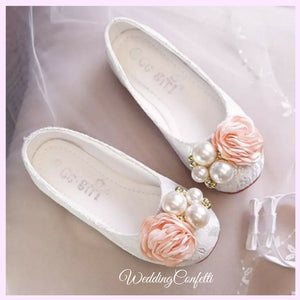 The Melanie Flower Girl Shoes (Available in 2 colours) - WeddingConfetti