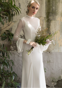 The Willow Bohemian Wedding Long Sleeves Dress - WeddingConfetti