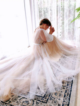 Load image into Gallery viewer, The Erista Bohemian Ilusion Sleeves Wedding Gown - WeddingConfetti
