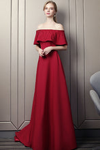 Load image into Gallery viewer, The Kermelia Red Off Shoulder Gown