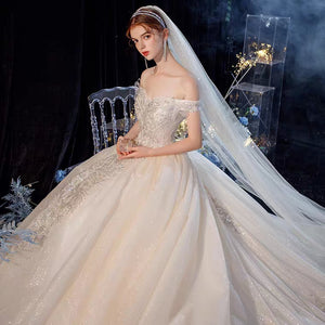 The Maureena Wedding Bridal Off Shoulder Gown