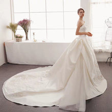 Load image into Gallery viewer, The Izzey Wedding Bridal Satin Tube Gown - WeddingConfetti