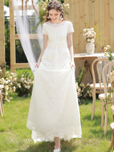 Load image into Gallery viewer, The Lorraine Wedding Bridal Short Sleeves Gown