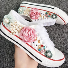 Load image into Gallery viewer, Wedding Bridal Floral Sneakers (Available in 2 colours) - WeddingConfetti