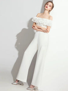 The Yella Ruffled Off Shoulder Jumpsuit