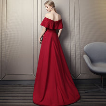 Load image into Gallery viewer, The Kermelia Red Off Shoulder Gown