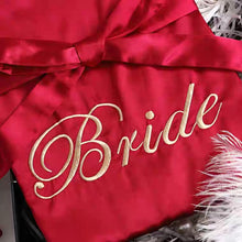 Load image into Gallery viewer, Bridal/Bridesmaid Satin Robe - WeddingConfetti