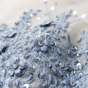 The Kera Blue Sleeveless Gown - WeddingConfetti