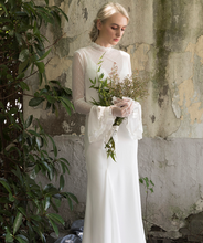 Load image into Gallery viewer, The Willow Bohemian Wedding Long Sleeves Dress - WeddingConfetti