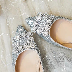 Wedding Bridal Crystal Flats - WeddingConfetti