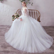 Load image into Gallery viewer, The Adrienne Wedding Bridal Long Sleeves Gown - WeddingConfetti