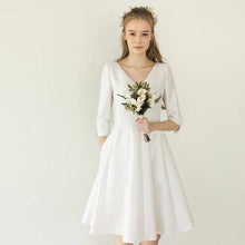 Load image into Gallery viewer, The Kalista Wedding Bridal Short Gown - WeddingConfetti