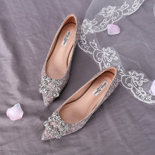 Load image into Gallery viewer, The Primrose Wedding Crystal Flats