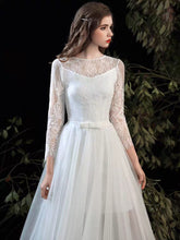 Load image into Gallery viewer, The Rafflyn Wedding Bridal Long Sleeves Dress - WeddingConfetti