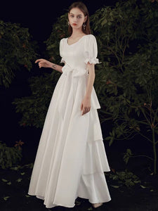 The Penelope Wedding Bridal Short Sleeve Dress
