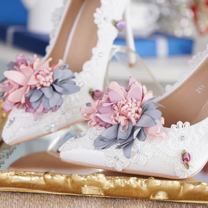 Wedding Bridal Floral Heels - WeddingConfetti