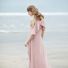 Load image into Gallery viewer, The Raylie Cold Off Shoulder Chiffon Dress (Customisable)