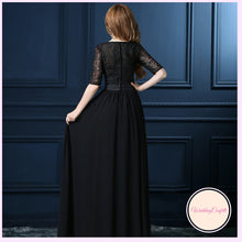Load image into Gallery viewer, The Georgio Black Long Sleeves Gown - WeddingConfetti