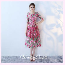 Load image into Gallery viewer, The Acadia Pink Floral Dress - WeddingConfetti