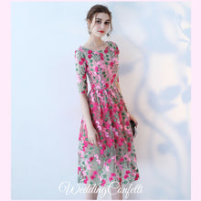 Load image into Gallery viewer, The Acadia Pink Floral Dress - WeddingConfetti