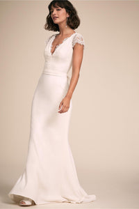 The Kansas Wedding Bridal Short Sleeve Gown