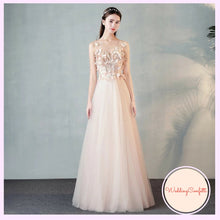 Load image into Gallery viewer, The Caryssa Pink Sleeveless Butterfly Lace Dress - WeddingConfetti