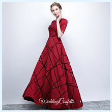 Load image into Gallery viewer, The Eliza Red Long Sleeves Dress - WeddingConfetti